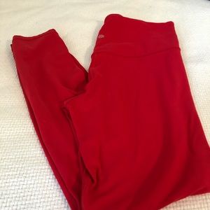 Red High Rise Athleta Leggings